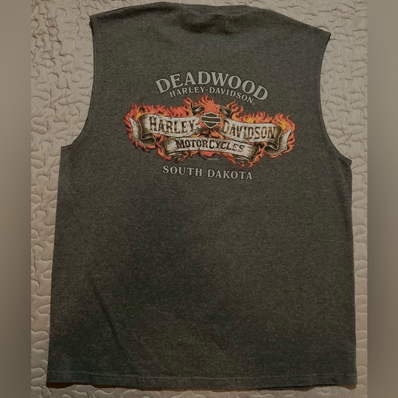 VNTG-Y2K-Harley Davidson- sleeveless t-shirt - Picture 3 of 4